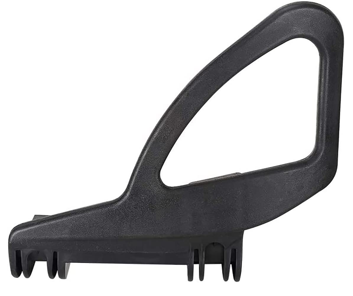 Dr.Acces left arm rest hip restraint installed, close-up of fit