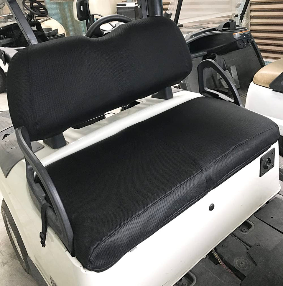 Dr.Acces golf cart seat cover front view, breathable protection for hot days.