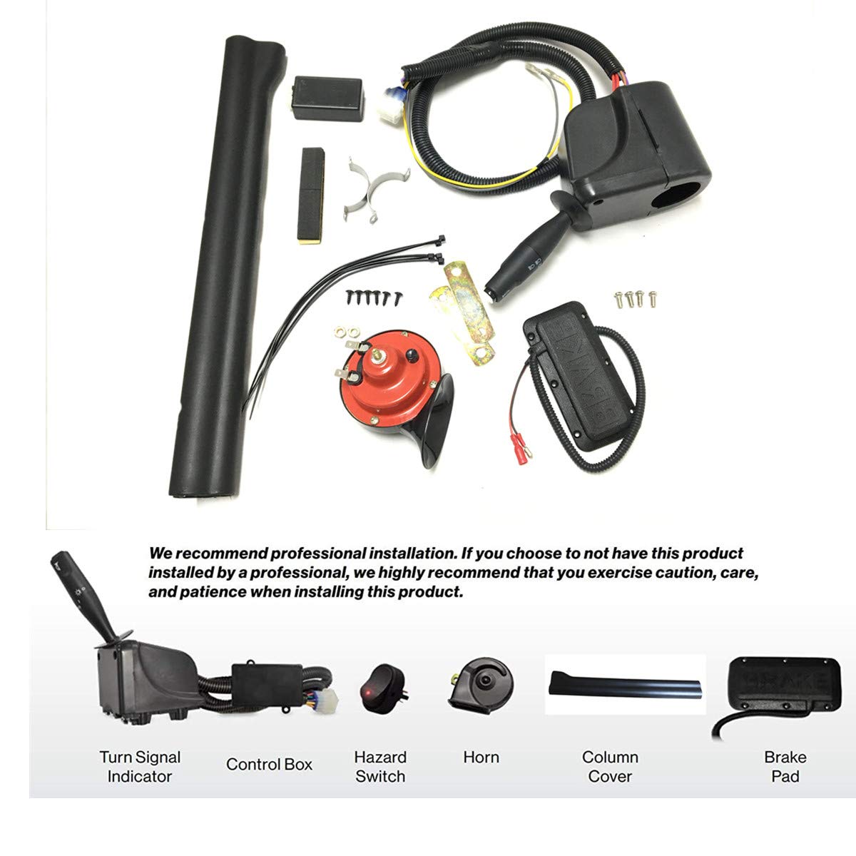 Dr.Acces turn-signal lever with headlight enables night signaling