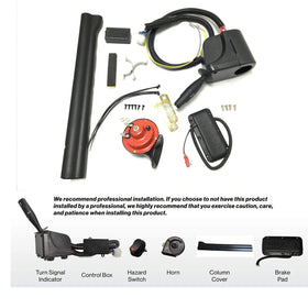 Dr.Acces turn-signal lever with headlight enables night signaling