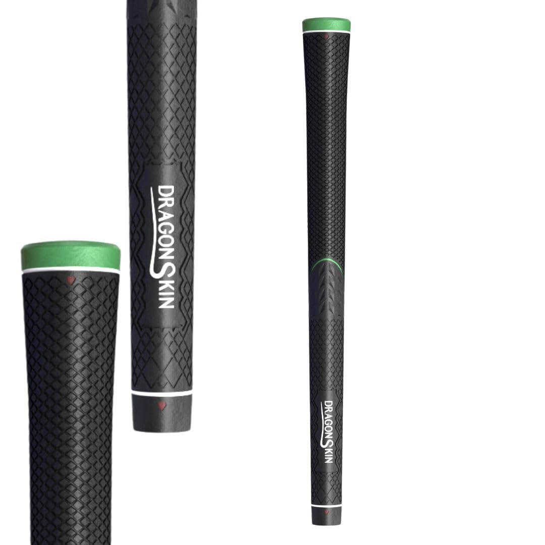 DRAGON SKIN golf grip in black, 58-round, textured for secure, confident handling.
