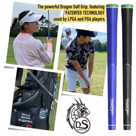 Bottom grip area with larger scales increases hold during swing.