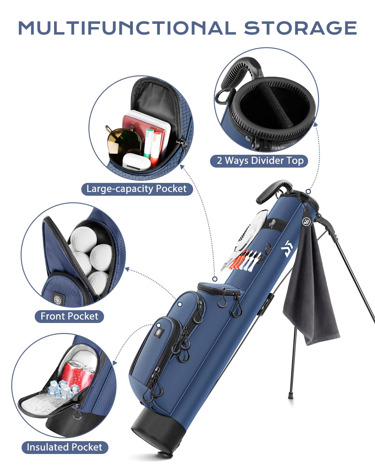 Dragon Tiger 6-club capacity bag keeps essentials organized during rounds