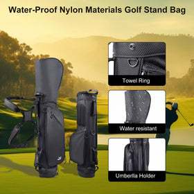 Dragon Tiger golf bag 4-way dividers keep clubs organized for fast selection