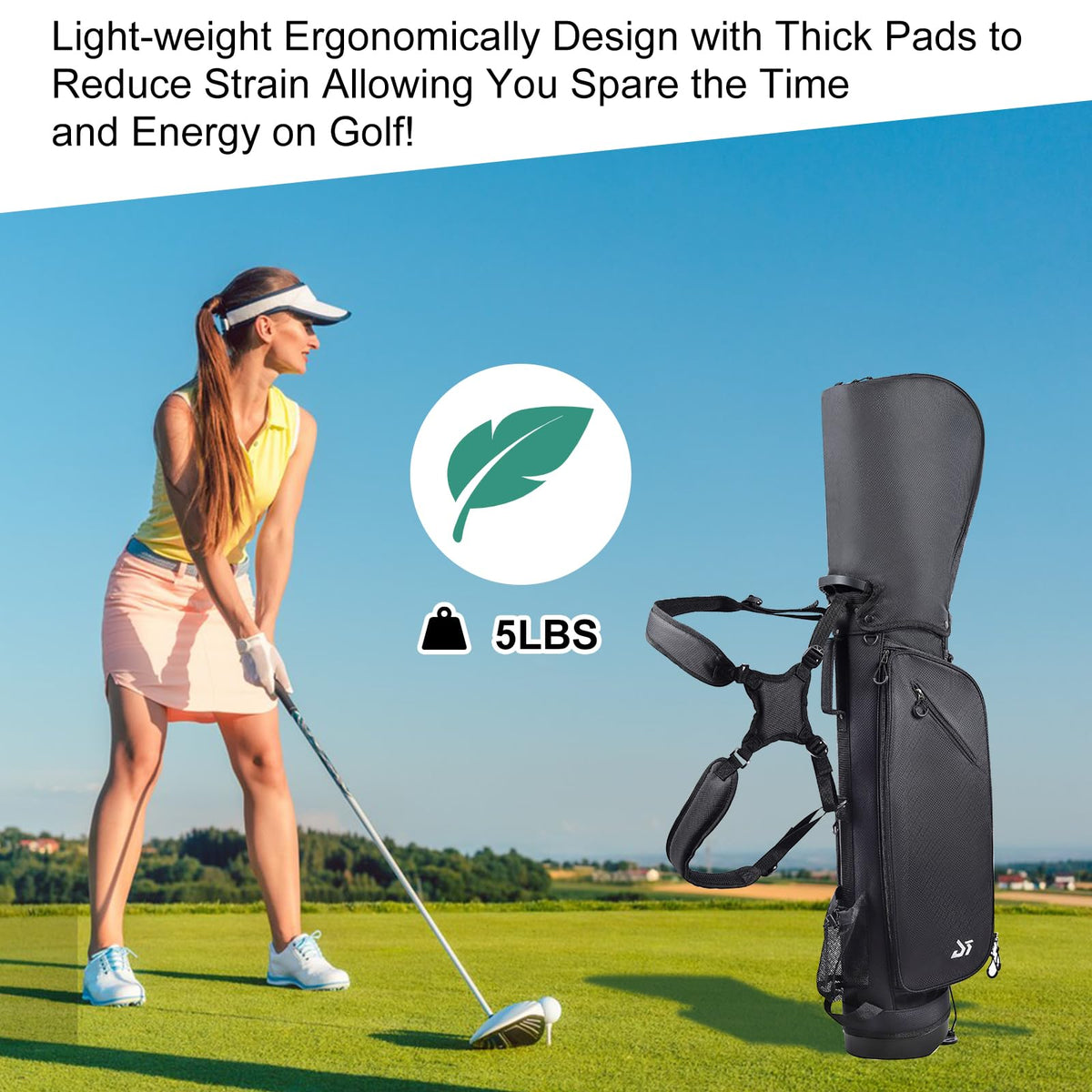 Dragon Tiger golf bag stand deployed in seconds for steady stability