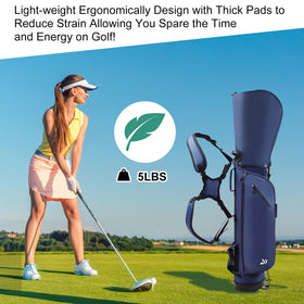 Dragon Tiger Golf bag umbrella holder navy keeps gear accessible