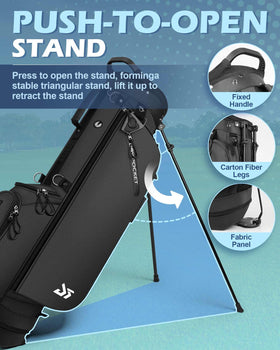 Dragon Tiger carbon fiber stand system provides stable deployment on varied turf.