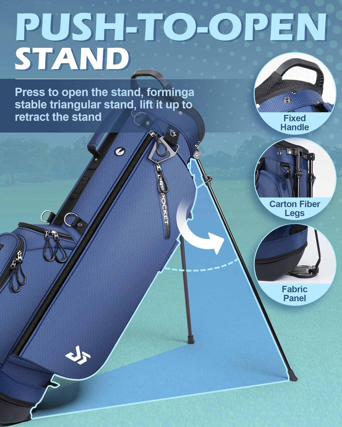 Dragon Tiger stand bag carbon fiber legs provide stable setup