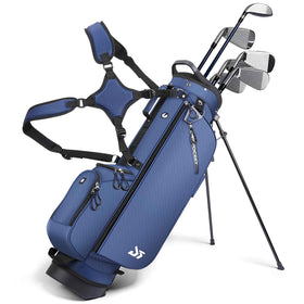 Dragon Tiger golf stand bag with cooler pocket keeps drinks cold on the range