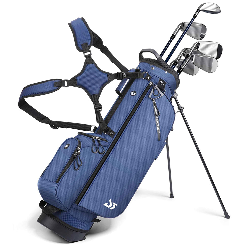 Dragon Tiger golf stand bag with cooler pocket keeps drinks cold on the range