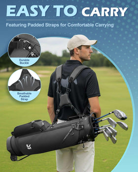 Dragon Tiger golf bag features glove patch for quick access.