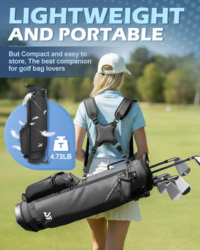 Dragon Tiger stand bag tee holder keeps tees handy on the course.