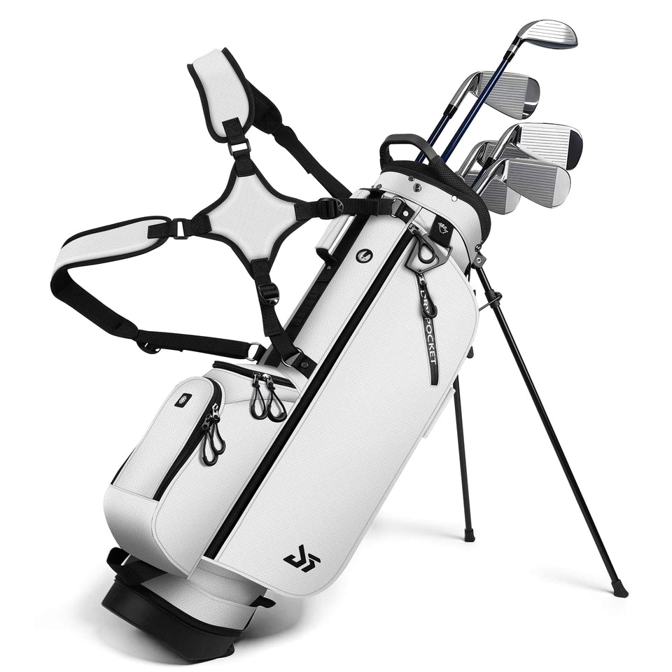 Dragon Tiger golf stand bag top view for balanced carry on long walks