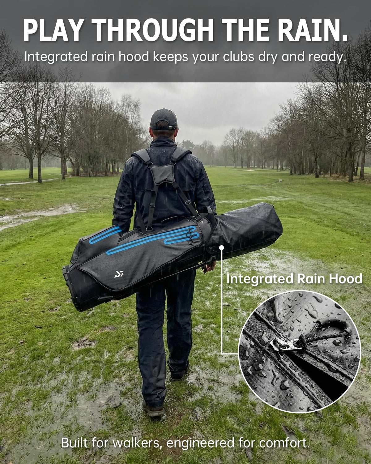 Dragon Tiger insulated cooler pocket keeps drinks cool.