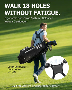 Dragon Tiger waterproof golf stand bag rain cover attached protects gear during showers.