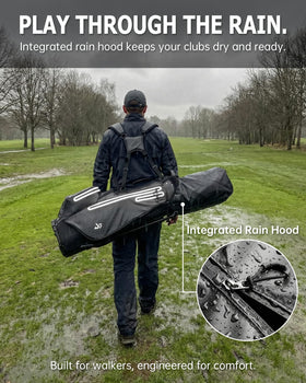 Dragon Tiger waterproof golf stand bag reflective details improve visibility in low light.