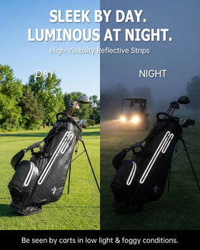 Dragon Tiger waterproof golf stand bag side view highlights lightweight carry and stability on greens.