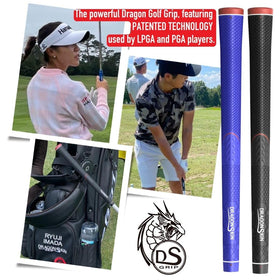 DragonSkin Golf Grip ergonomic convex butt end promotes stronger hand connection.