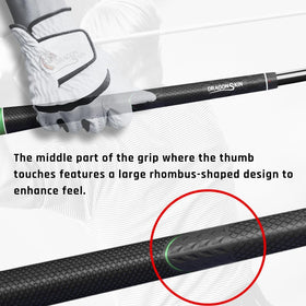 DragonSkinGrip facilitates regripping for better control and performance.