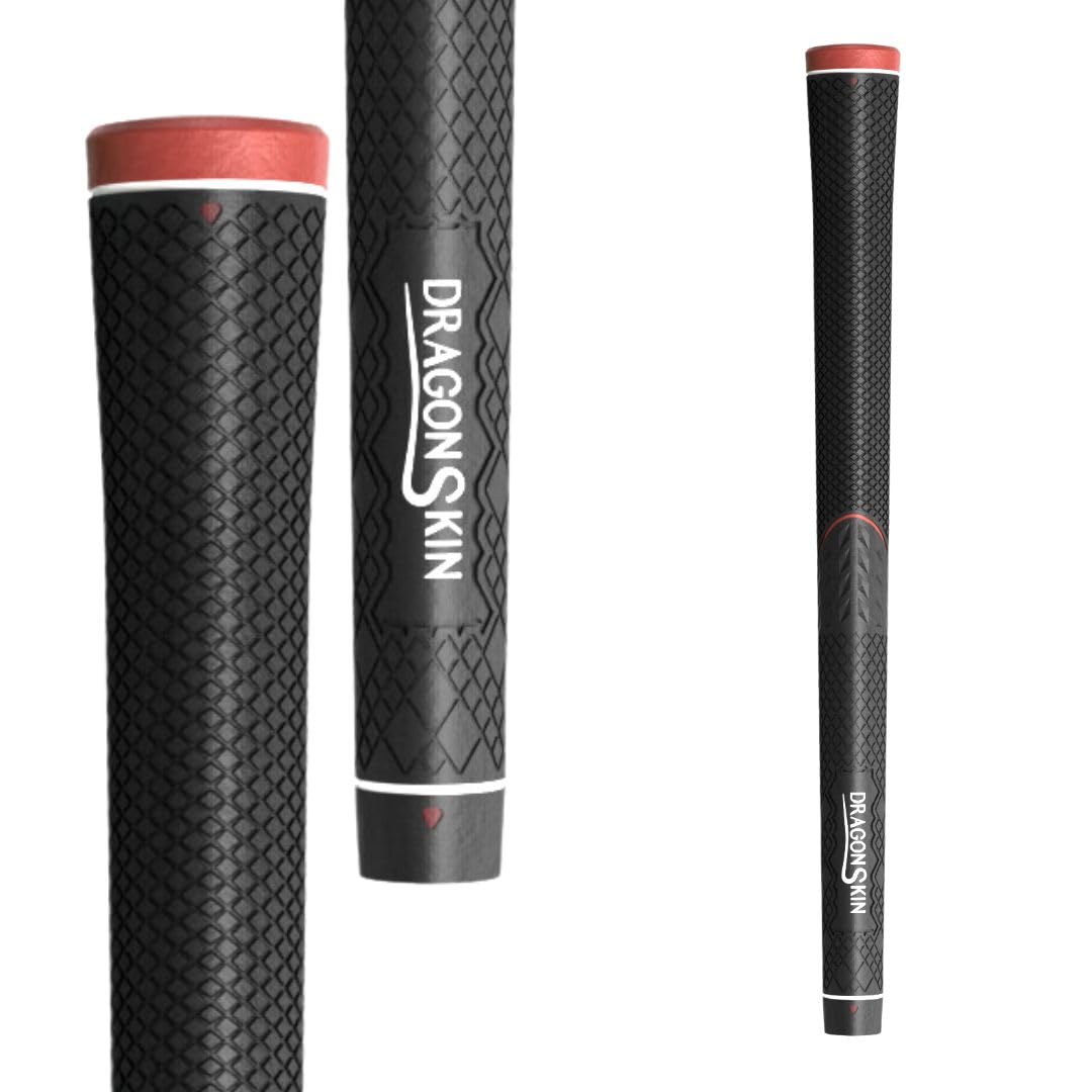 DragonSkinGrip Golf red cap 58-round grip for confident control in all conditions