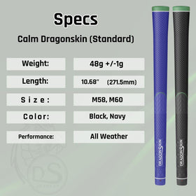 DragonSkin Golf grip with TPC-infused softness for smoother hits.