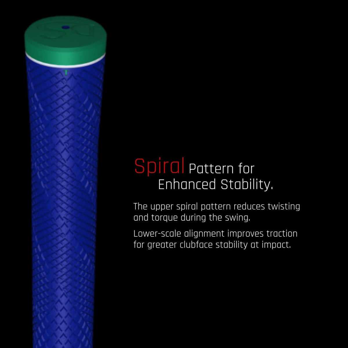 Dragon Skin Grip MID upper spiral pattern close-up improves anti-torque performance.