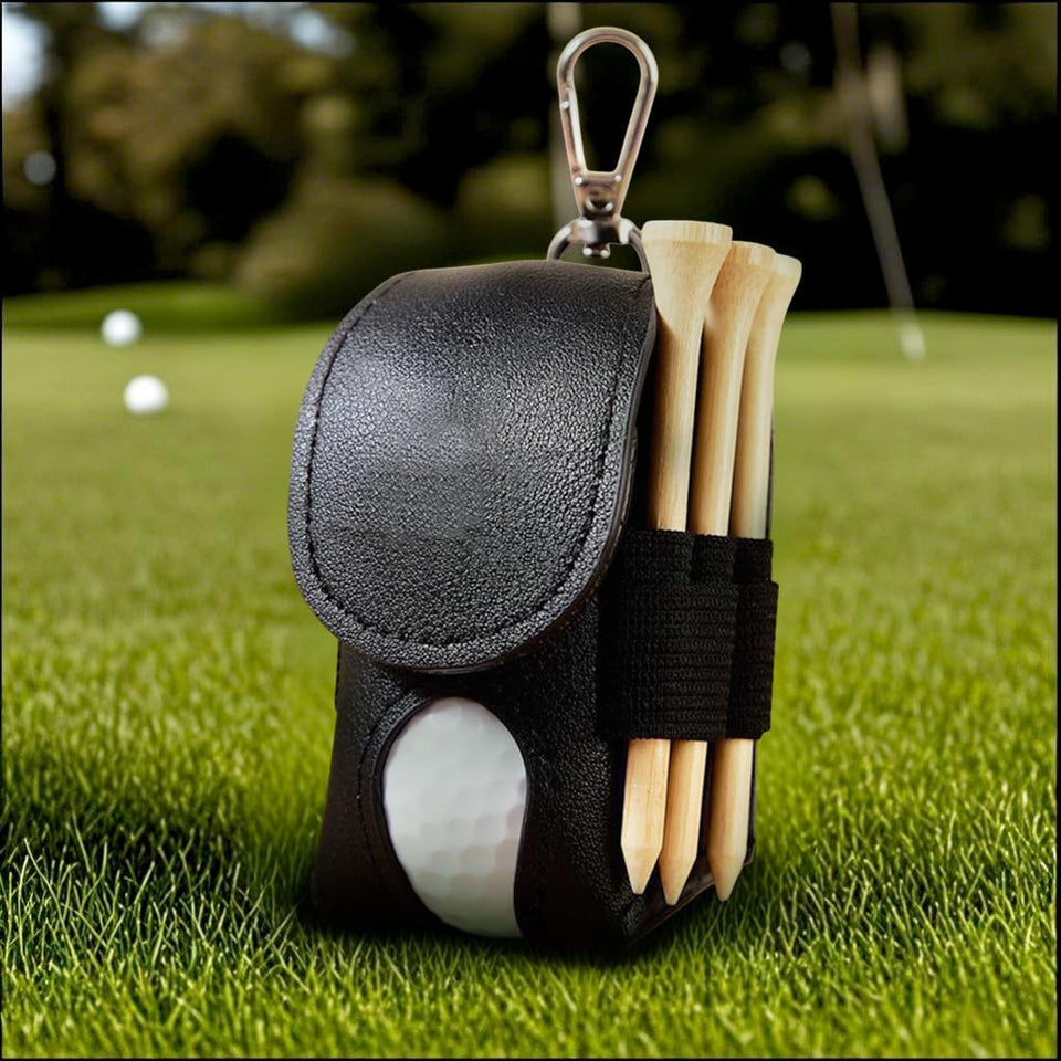 Drawelry personalized golf bag front view showing compact ball storage