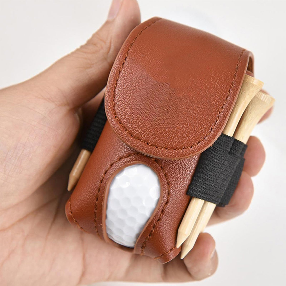 Drawelry personalized golf bag with two balls for quick on-course access.