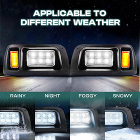 Drive Up 12V headlight setup suitable for 12V golf carts.