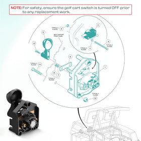 Drive Up DS switch compatible with 1983-up Club Car DS carts.