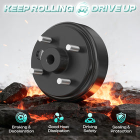 DRIVE UP brake drum with 24-tooth star spline ensures precise fit.