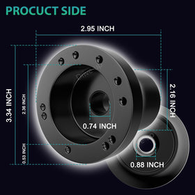 Drive Up 34-spline adapter detail showing compatibility with Club Car DS models.