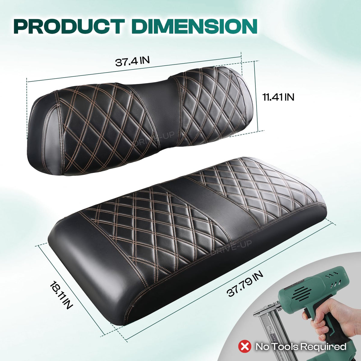 Drive Up Adjustable buckles enable tool-free installation anywhere and anytime.