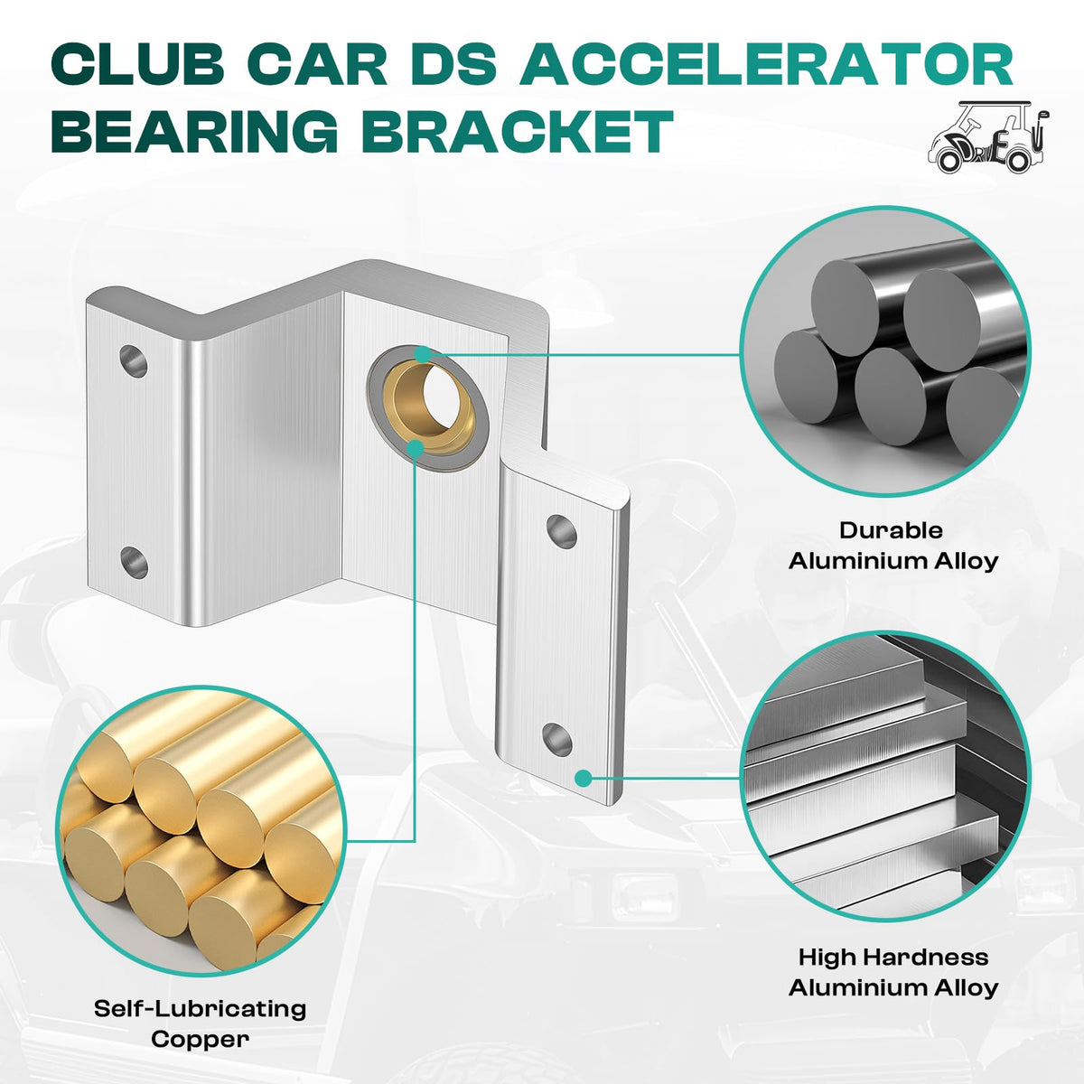 Drive Up Club Car DS accelerator bracket fits 1981-2011 models
