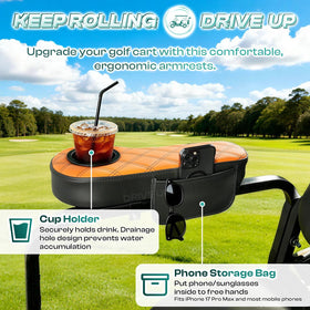 DRIVE UP 1 in square tube armrest fits without drilling for easy setup