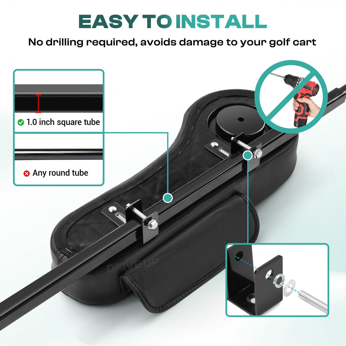 DRIVE UP built-in phone pocket keeps devices secure during play