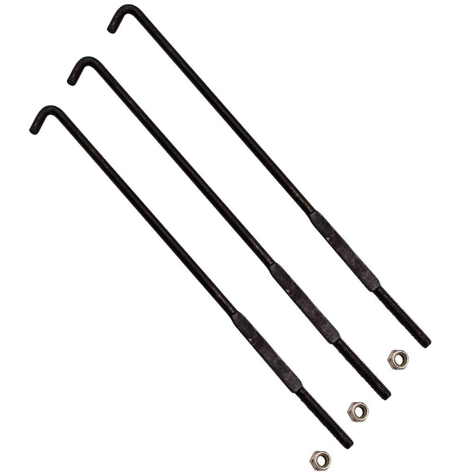 Drive Up battery hold-down J-bolt with nut secures EZGO RXV battery