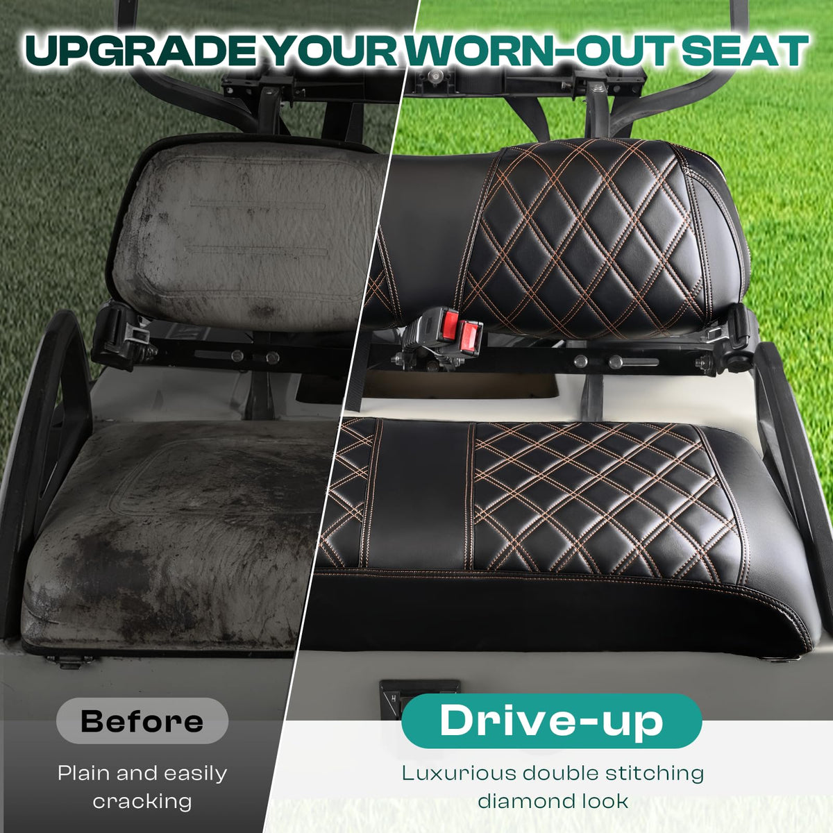 Drive Up Black Diamond backrest cover provides supported comfort and lasting protection for long rides.