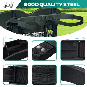 Drive Up black finish holder offers durable, weather-ready storage for carts