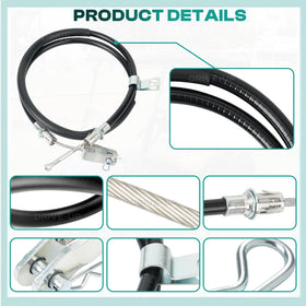 DRIVE UP stainless-steel core brake cable closeup showing durability