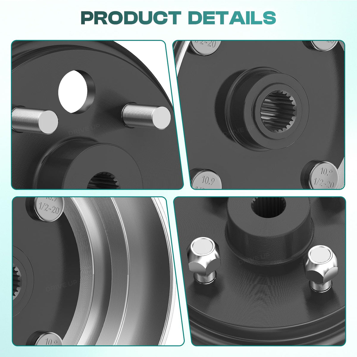 DRIVE UP brake drum replaces OEM 19186-G1 with EZGO compatibility.