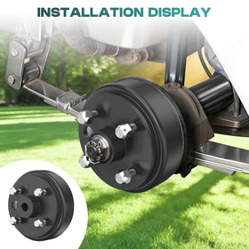 DRIVE UP castellated nut and washer secure the drum during operation.