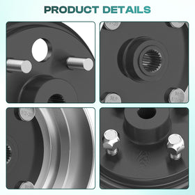 Drive Up two‑pack includes castellated nut and thick washer for secure fit.