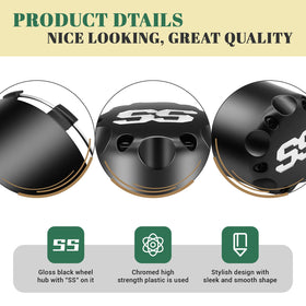 DRIVE UP center cap installed on a golf cart wheel with tool-free snap-on installation.