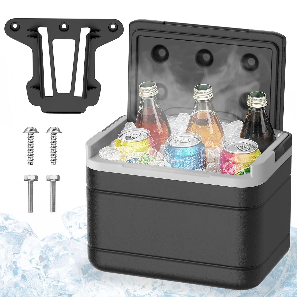 Drive Up Club Car cooler with mount bracket for secure, easy setup.