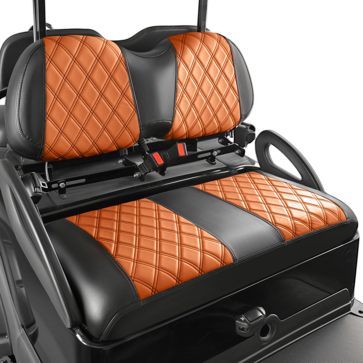 Drive Up Club Car Diamond seat cover front view protects upholstery with UV-resistant material.