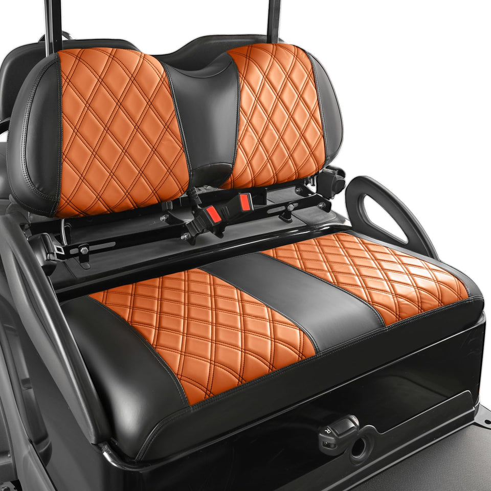 Drive Up Club Car Diamond seat cover front view protects upholstery with UV-resistant material.