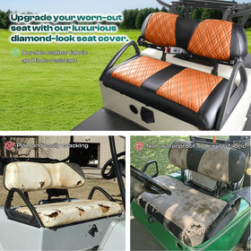 DRIVE UP Club Car DS 2000.5-Up fitment close-up shows easy installation with buckle
