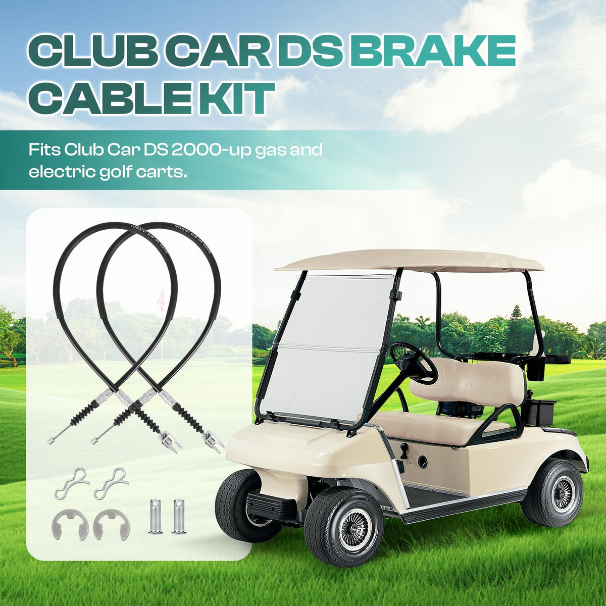 Drive Up DS brake cable package content, driver and passenger sides included.