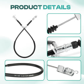 Drive Up brake cable for Club Car DS, passenger side, durable replacement.